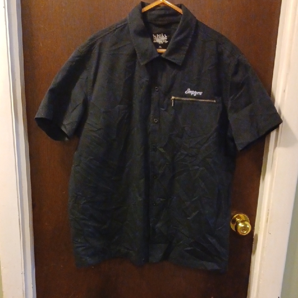 Empyre Black Short Sleeve Work Shirt Size Medium